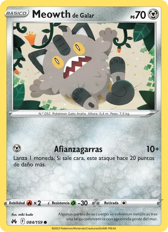 Meowth de Galar 84 – Cenit Supremo