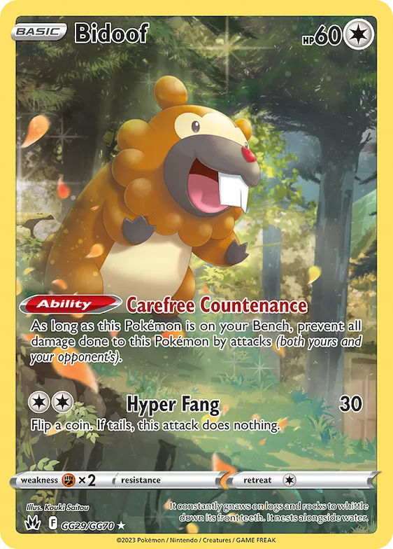 Bidoof #GG29 – Crown Zenith Galarian Gallery
