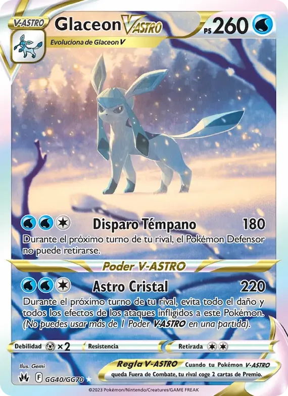 Glaceon V-ASTRO GG40 – Cenit Supremo Galería de Galar