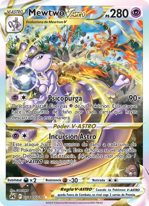 Mewtwo V-ASTRO GG44 – Cenit Supremo Galería de Galar