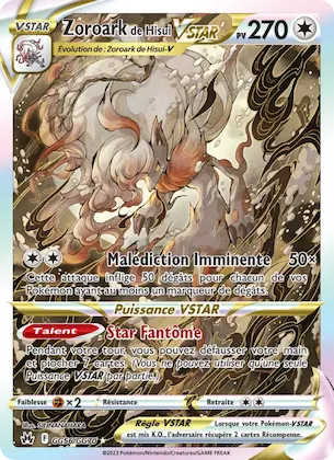 Zoroark de Hisui VSTAR n° GG56 – Zénith Suprême Galerie Galaroise
