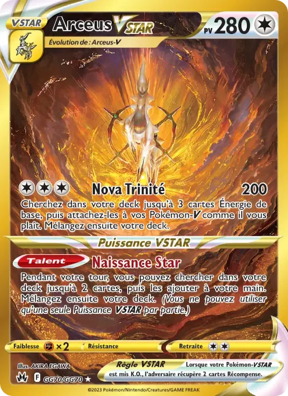 Arceus VSTAR GG70 – Zénith Suprême Galerie Galaroise