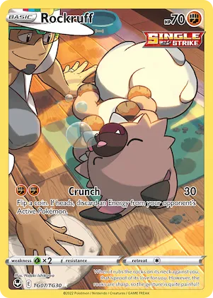 Rockruff #TG07 – Silver Tempest Trainer Gallery