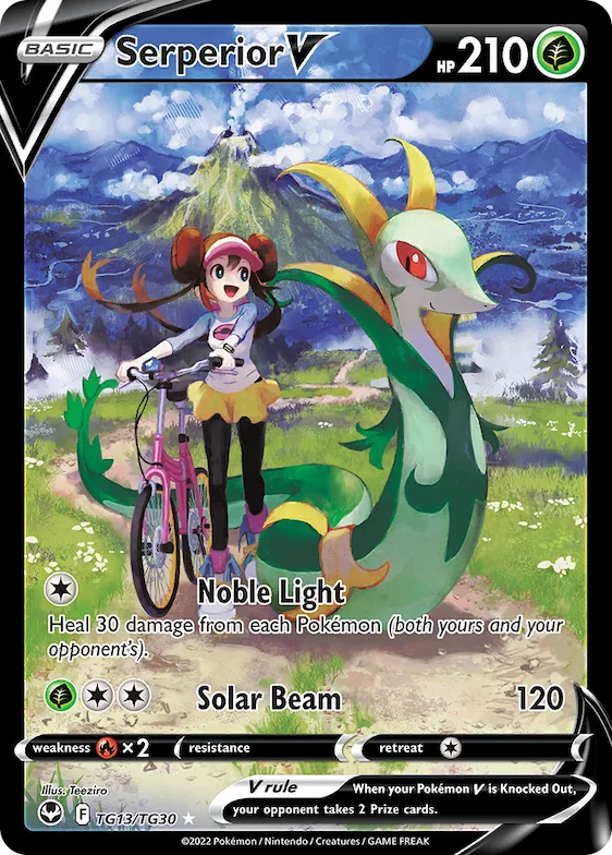 Serperior V #TG13 – Silver Tempest Trainer Gallery