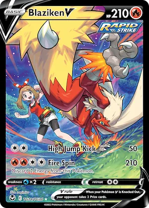 Blaziken V #TG14 – Silver Tempest Trainer Gallery