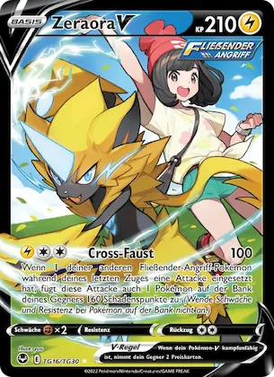Zeraora V TG16 – Silberne Sturmwinde Trainer-Galerie