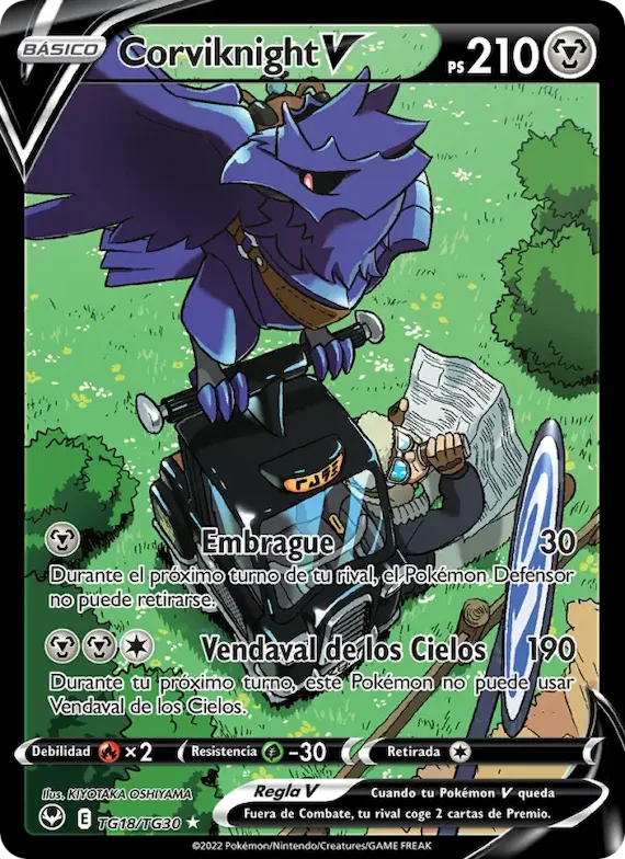 Corviknight V TG18 – Tempestad Plateada Galería de Entrenador