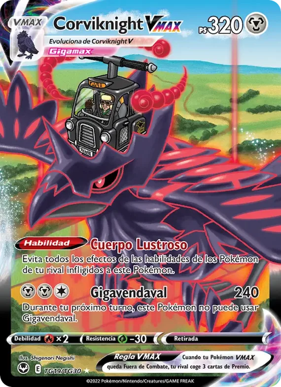 Corviknight VMAX TG19 – Tempestad Plateada Galería de Entrenador