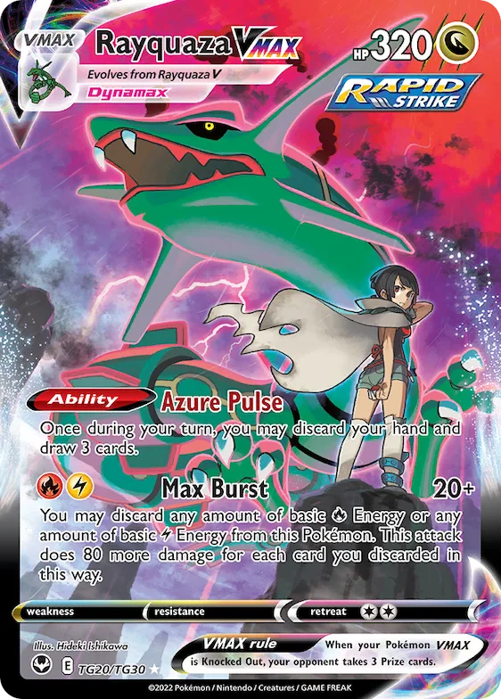 Rayquaza VMAX #TG20 – Silver Tempest Trainer Gallery