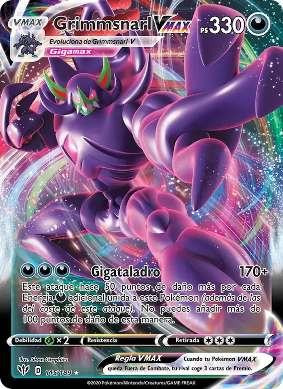 Grimmsnarl VMAX 115 – Oscuridad Incandescente