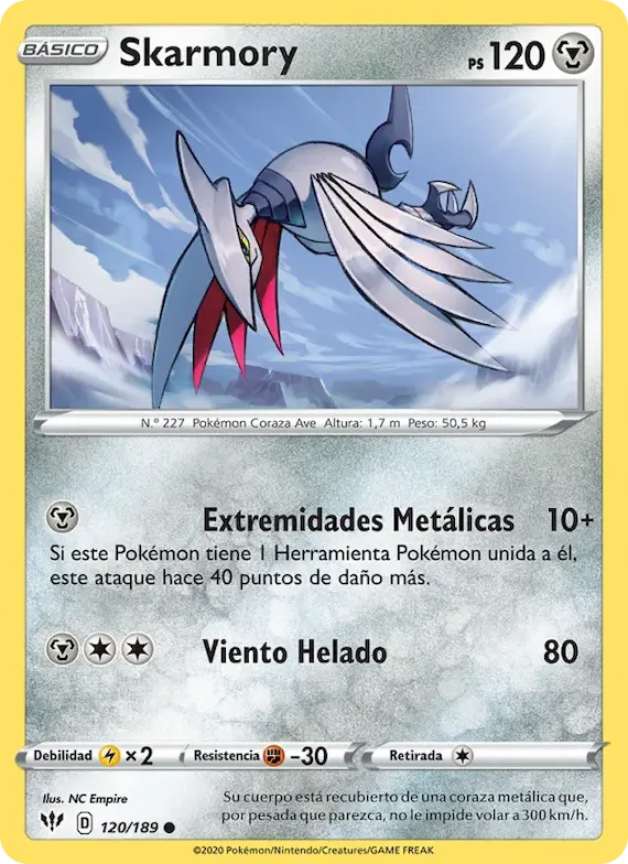 Skarmory 120 – Oscuridad Incandescente