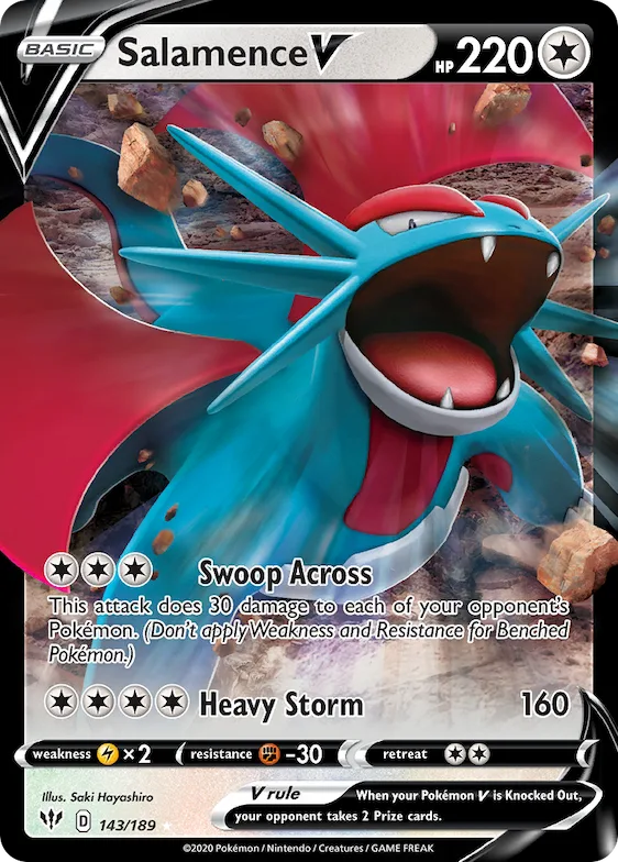 Salamence V #143 – Darkness Ablaze