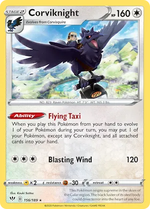 Corviknight #156 – Darkness Ablaze