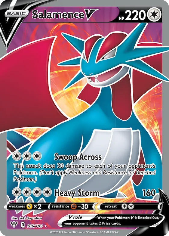 Salamence V #185 – Darkness Ablaze