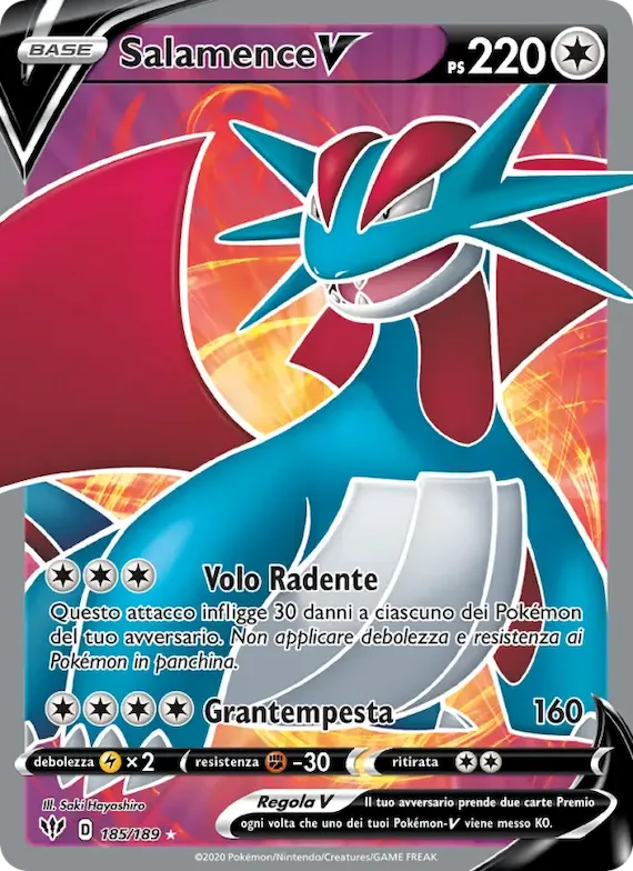Salamence V 185 – Fiamme Oscure