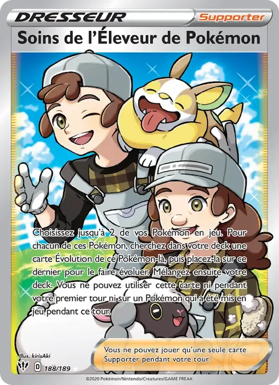 Soins de l'Éleveur de Pokémon 188 – Ténèbres Embrasées