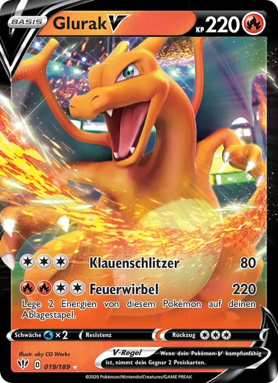 Glurak V 19 – Flammende Finsternis