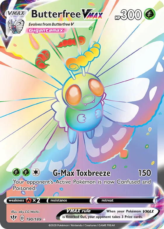Butterfree VMAX #190 – Darkness Ablaze