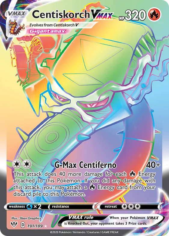 Centiskorch VMAX #191 – Darkness Ablaze