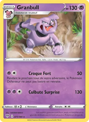 Granbull n° 71 – Ténèbres Embrasées