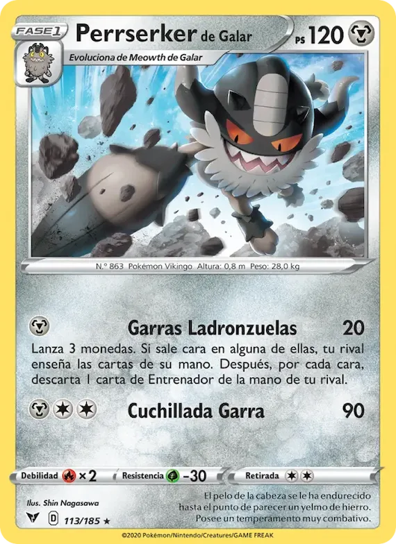 Perrserker de Galar 113 – Voltaje Vívido