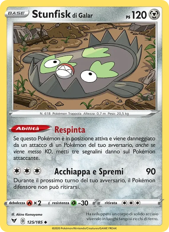 Stunfisk di Galar 125 – Voltaggio Sfolgorante