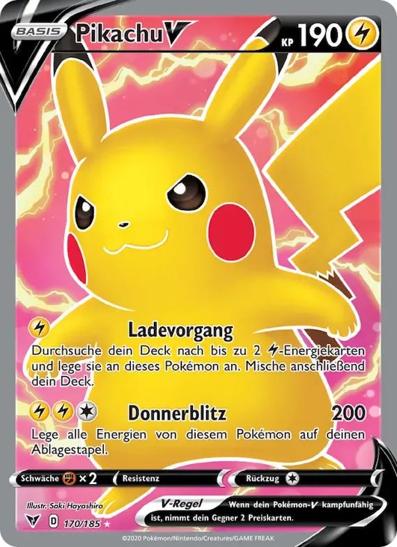 Pikachu V 170 – Farbenschock