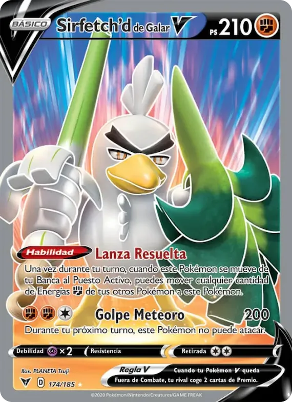 Sirfetch'd de Galar V 174 – Voltaje Vívido