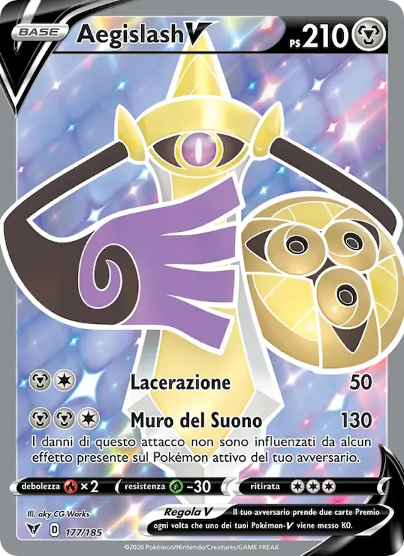 Aegislash V 177 – Voltaggio Sfolgorante