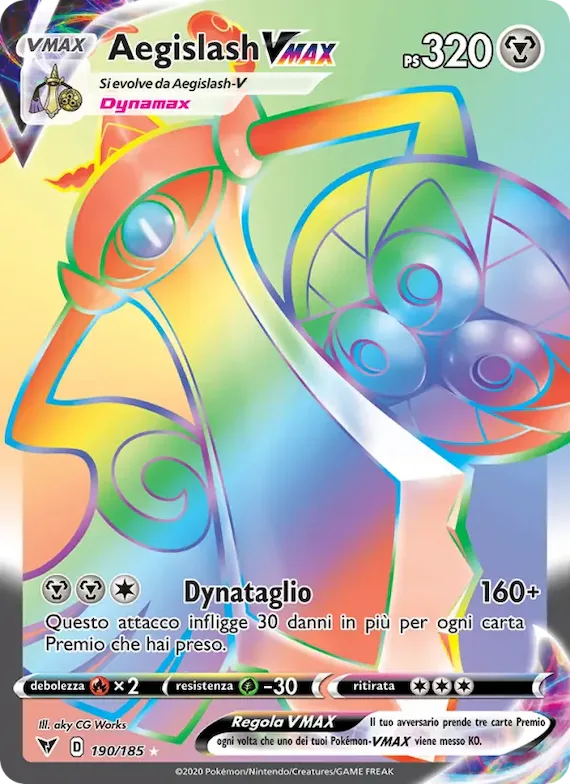 Aegislash VMAX 190 – Voltaggio Sfolgorante