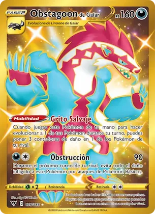 Obstagoon de Galar 198 – Voltaje Vívido