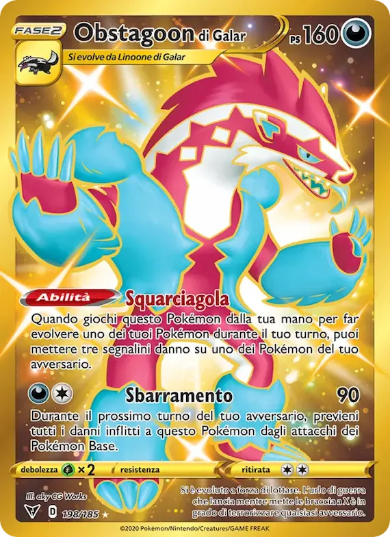 Obstagoon di Galar 198 – Voltaggio Sfolgorante