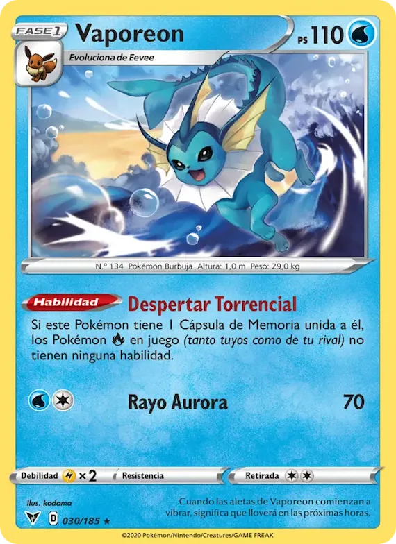 Vaporeon 30 – Voltaje Vívido