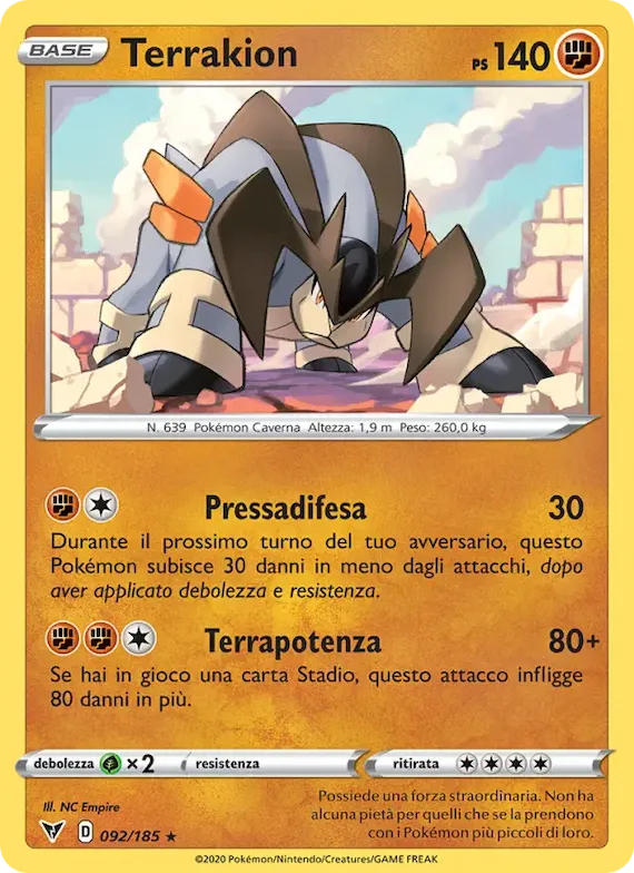 Terrakion 92 – Voltaggio Sfolgorante