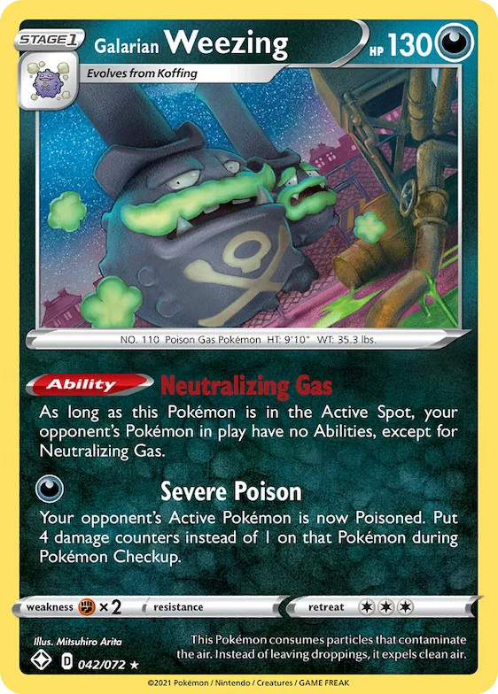 Galarian Weezing #42 – Shining Fates