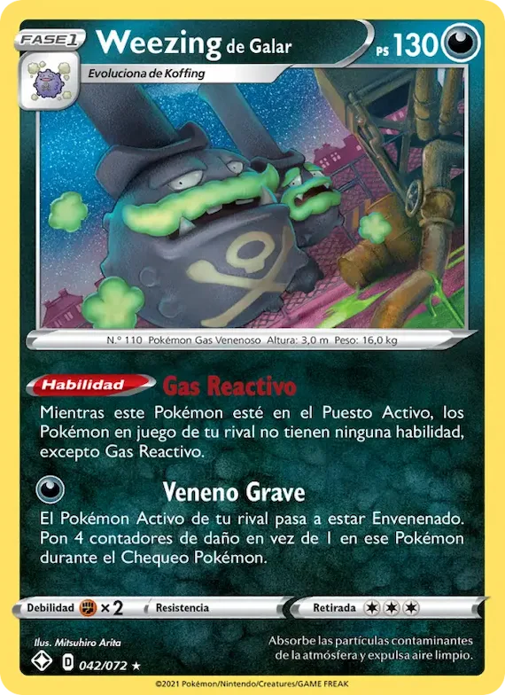 Weezing de Galar 42 – Destinos Brillantes