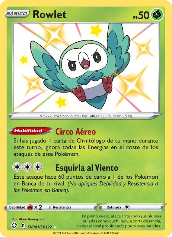 Rowlet SV001 – Destinos Brillantes Tesoro Brillante