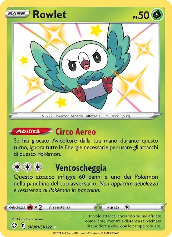 Rowlet SV001 – Destino Splendente Tesoro Lucente