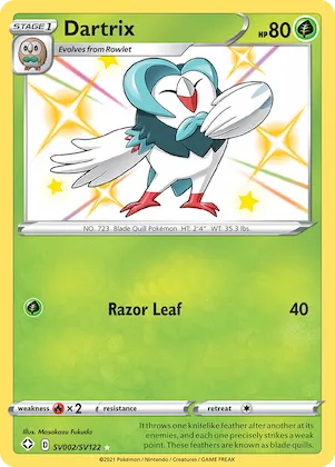 Dartrix #SV002 – Shining Fates Shiny Vault