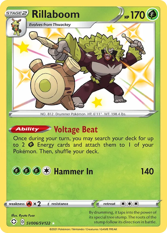 Rillaboom #SV006 – Shining Fates Shiny Vault