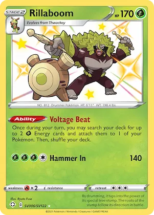 Rillaboom #SV006 – Shining Fates Shiny Vault