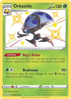 Orbeetle #SV009 – Shining Fates Shiny Vault