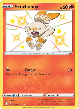 Scorbunny #SV015 – Shining Fates Shiny Vault