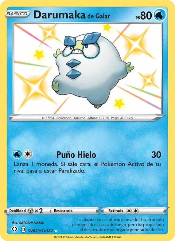 Darumaka de Galar SV023 – Destinos Brillantes Tesoro Brillante