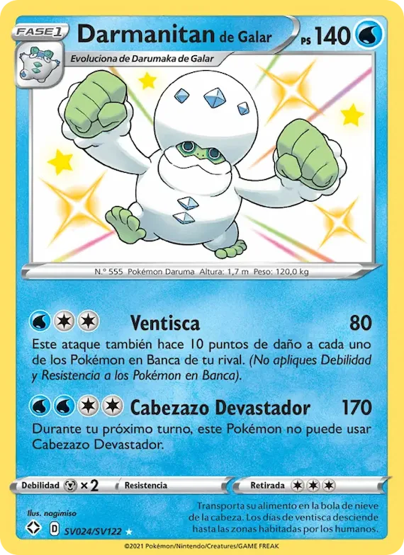 Darmanitan de Galar SV024 – Destinos Brillantes Tesoro Brillante