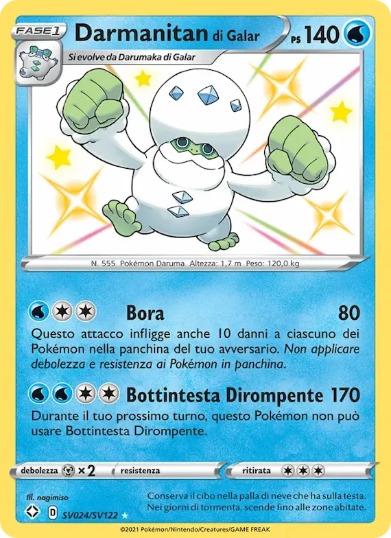 Darmanitan di Galar SV024 – Destino Splendente Tesoro Lucente