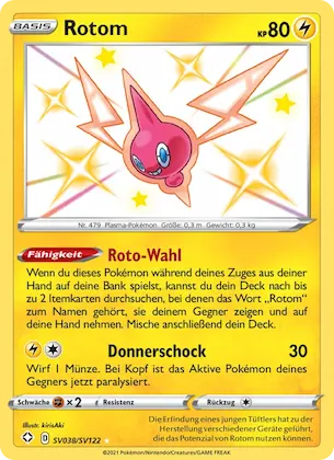 Rotom Nr. SV038 – Glänzendes Schicksal Glitzer-Tresor