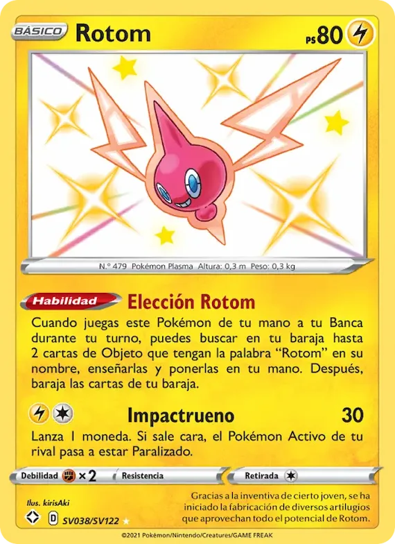 Rotom SV038 – Destinos Brillantes Tesoro Brillante