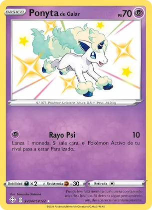 Ponyta de Galar SV047 – Destinos Brillantes Tesoro Brillante