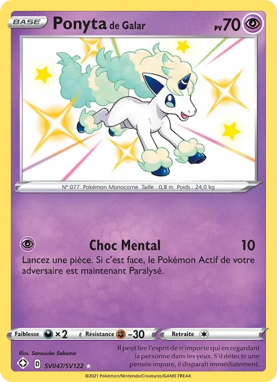 Ponyta de Galar SV047 – Destinées Radieuses Coffre Étincelant